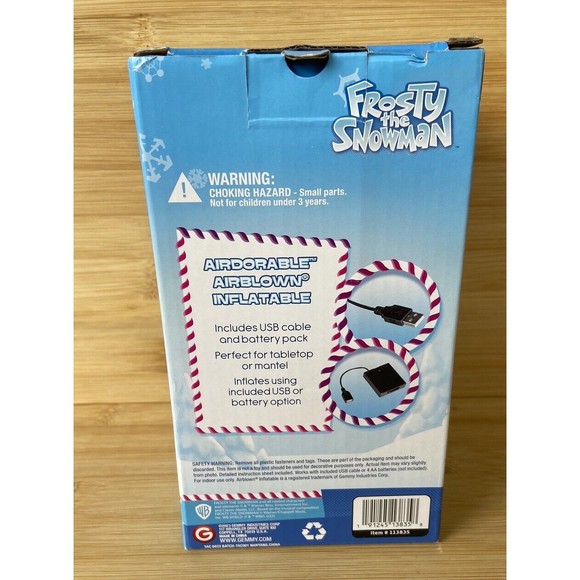 Gemmy Frosty the Snowman Indoor Inflatable Mantel Table Christmas 22” 2023 USB - Picture 3 of 6